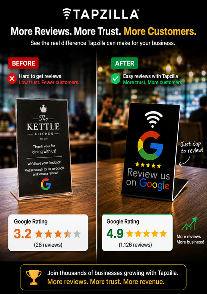 TapZilla NFC Google Review Stand