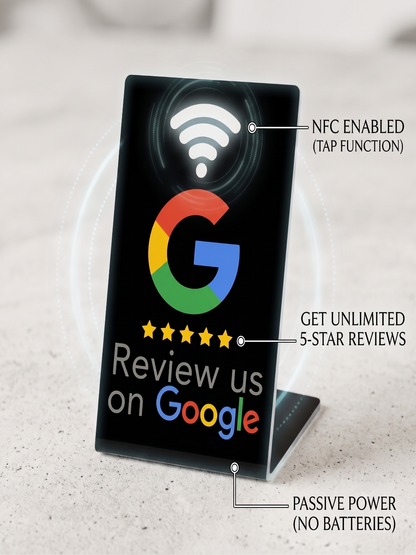 Borne NFC Tapzilla Google Review – Obtenez des avis 5 étoiles en 3 secondes